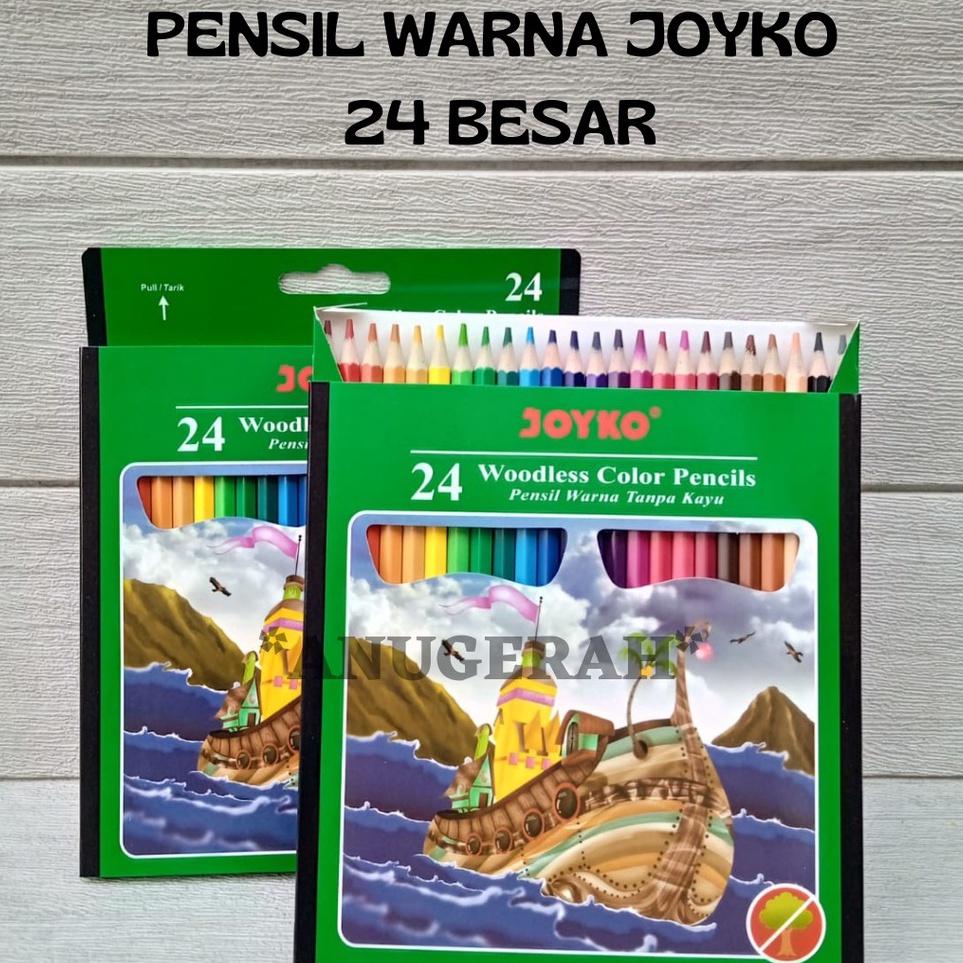 

Ready❄ Pensil warna JOYKO 24 Clr Panjang CP-104 Woodles ( 1 set ) G90 ➘