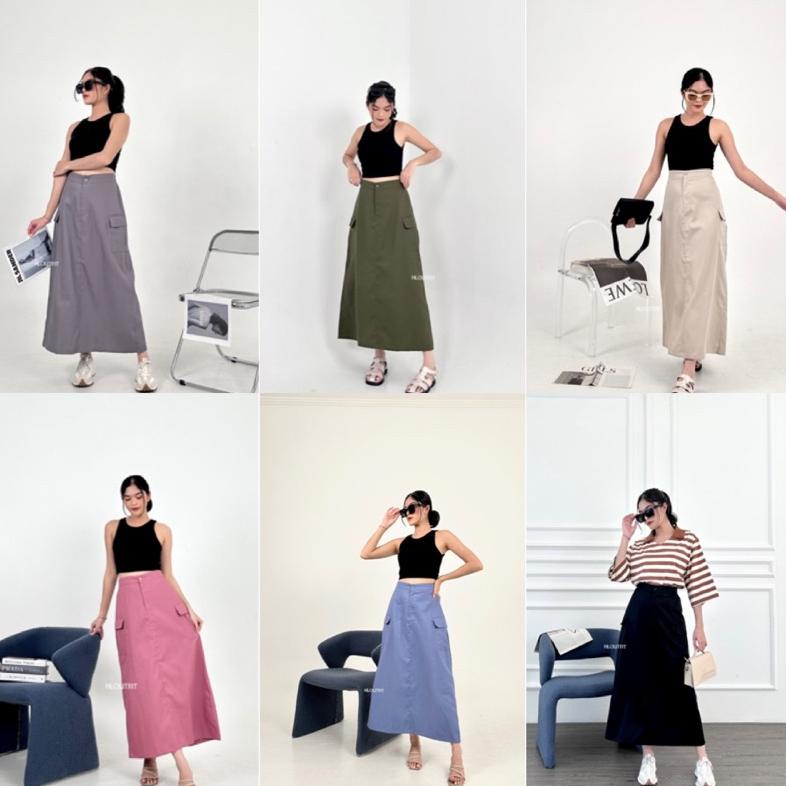 Berkualitas HL HIGHWAIST CARGO SKIRT (REALPICT) .,