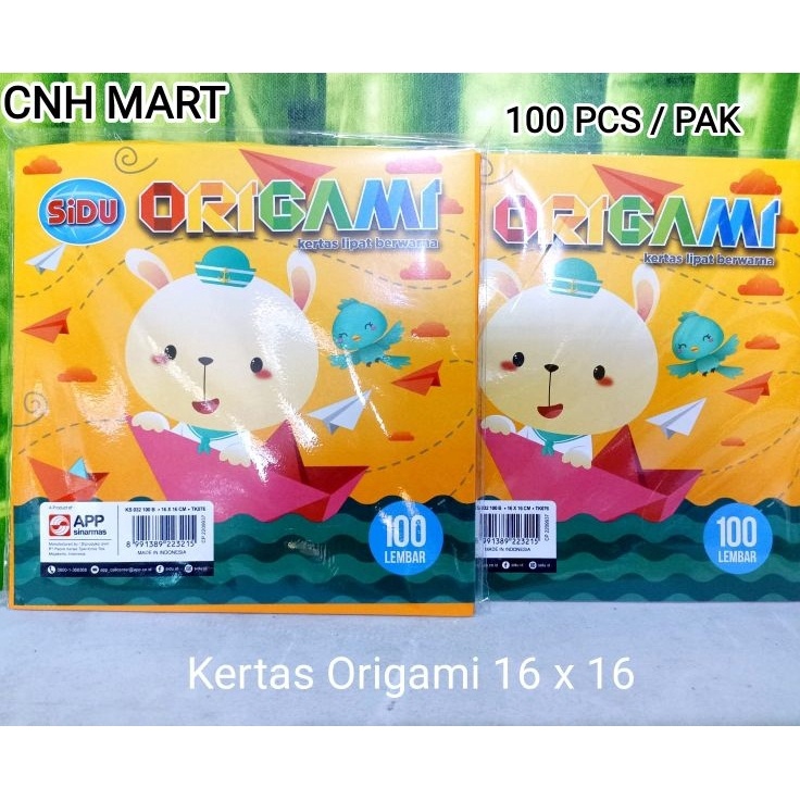 

❤[PROMO ⚡ALE!!!]❤ kertas origami sidu besar isi 100 pcs / kertas lipat besar 16 × 16