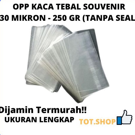 

➧Model Baru↑ HIQVW 250-GRAM Plastik Kaca Bening OPP KECIL Souvenir Tebal 30 Mikron (Tebal) Tanpa Seal KILO-an KECIL L90 Bestseller