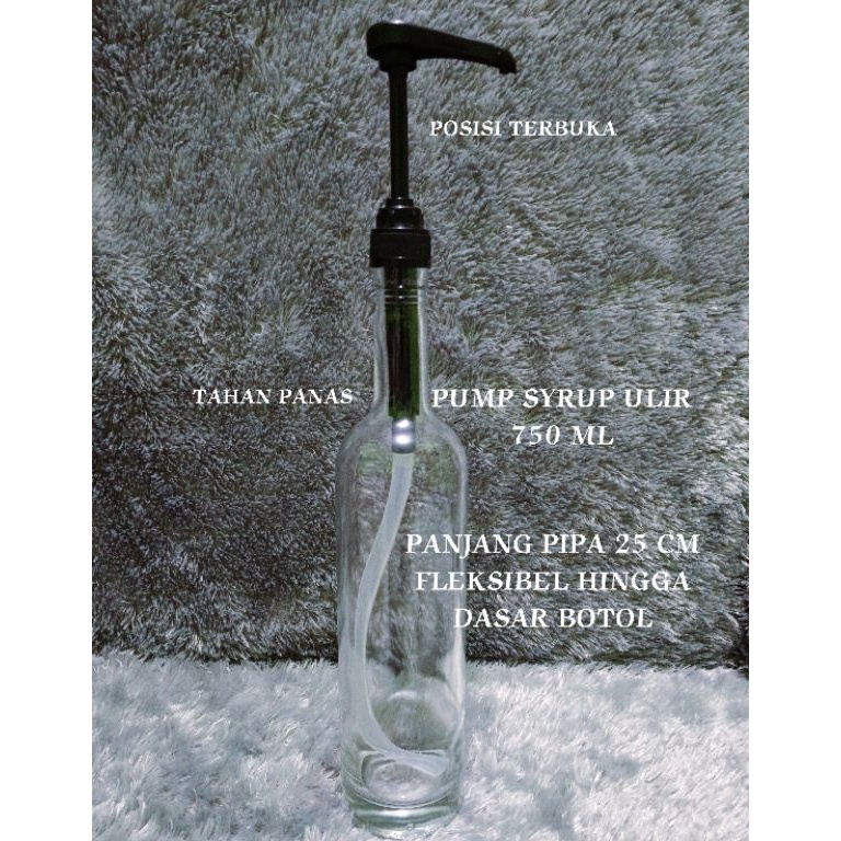 Recomended.. pump syrup botol kaca pump syrup ulir universal