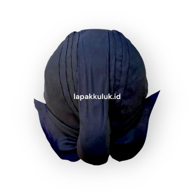 Blangkon Hitam Polos Alusan Cuci Lipat Full Jahit