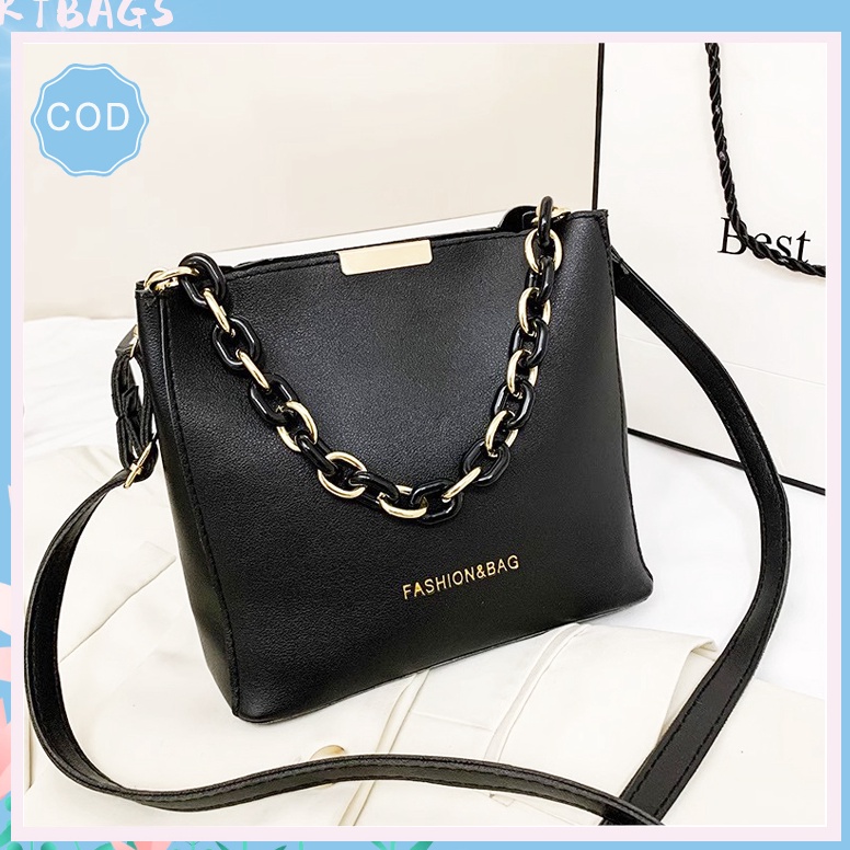 Harga Termurah.. Tas Wanita Selempang Fashion Terbaru Tas Ember Import Putih Berkapasitas Besar Hita