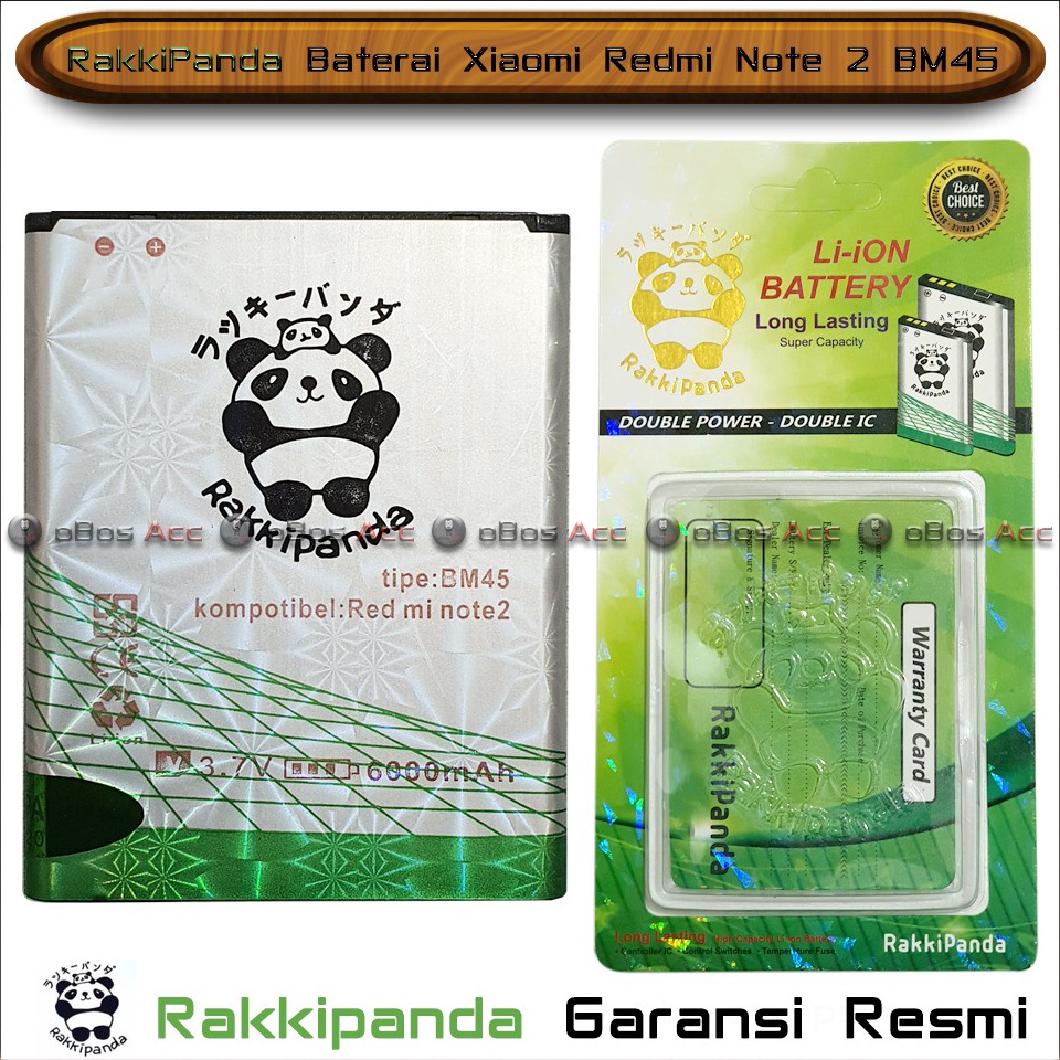 Viral.. Baterai Xiaomi Redmi Note 2 BM45 Double Power Batre HP Rakkipanda Original
