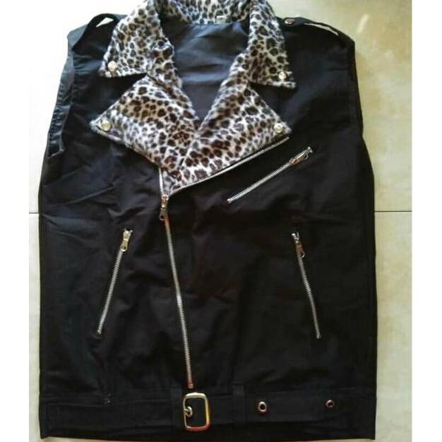 AGY647 WERPAK WERPACK PUNK ROMPI RAMONES MOTIF MACAN jaket Lebong lekton lekbong dobel kerah the Cha