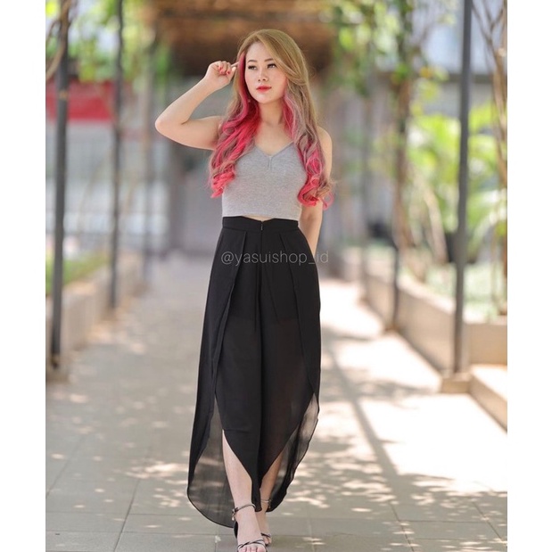 STOK TERBARU. BESTSELLER ESCARPAT PANTS (M-XXL) | See Through Chiffon Pants | Celana Chiffon See Thr