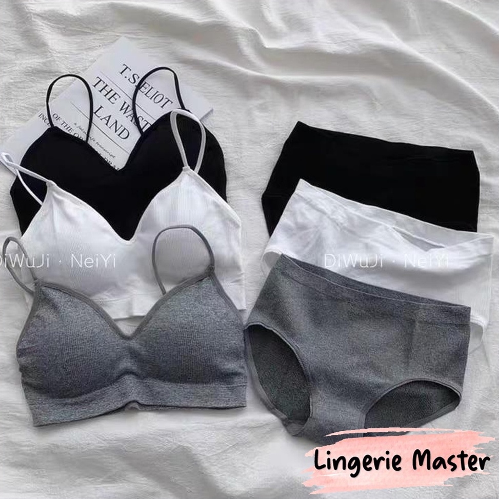 ➱Dijual Murah✹☊ YJTTC [ LINGERIE MASTER ] - (B-49) Bra Set Pakaian Dalam Wanita Set Sport BH Celana 