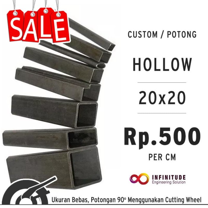 CUSTOM HOLLOW BATANG BESI HOLO KOTAK POTONG BATANGAN REQUEST MM MURAH