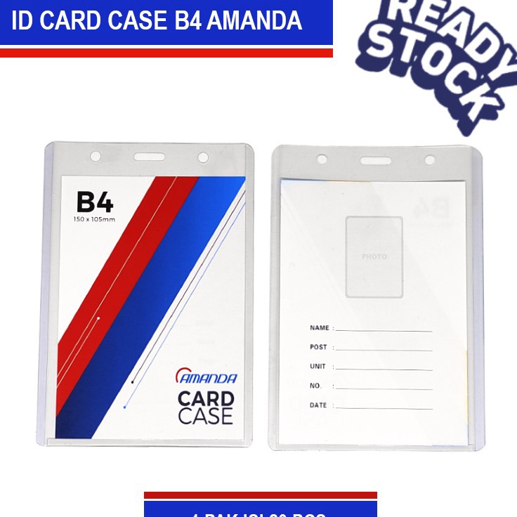 

✲Laris✭ 8JKBO Card Case B4 AMANDA Name Tag Mika (isi 20 pcs ) K42 ≛Best Seller