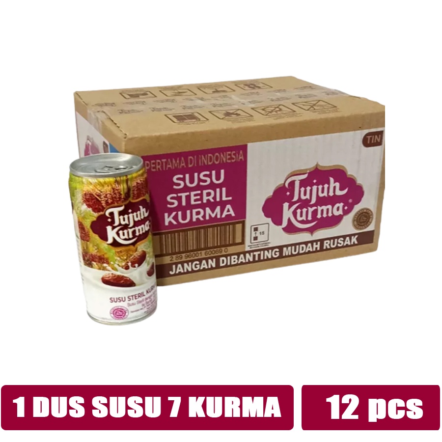 

Susu Steril 7kurma Tujuh Kurma 1 Dus Karton isi 12pcs @189ml 7 Kurma