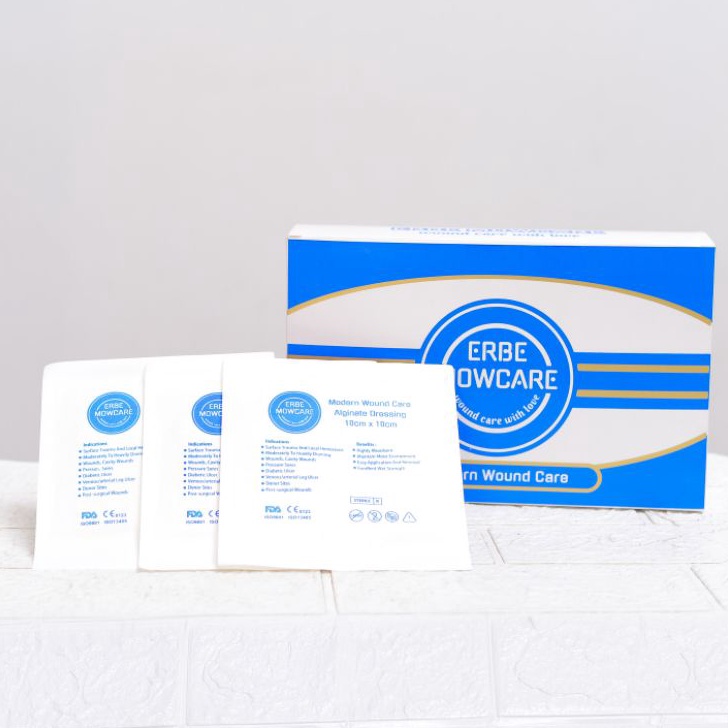 ➙Ready W7ZHZ Alginat dressing erbe mowcare 10 x 10 cm , alginate dressing hight quality H72 ❃Baru
