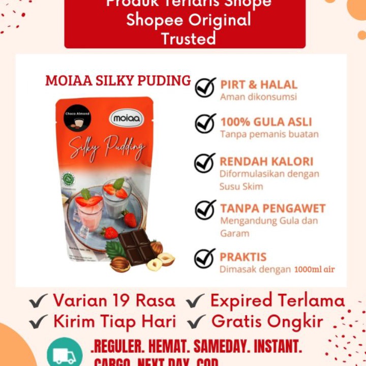 

❄Serba Murah✰ 7NMZK MOIAA Moia Moya PUDING SILKY PUDDING 200 GRAM | Pudding Silky | Bubuk Premix Puyo | Pudot F44 ✢Stock Banyak