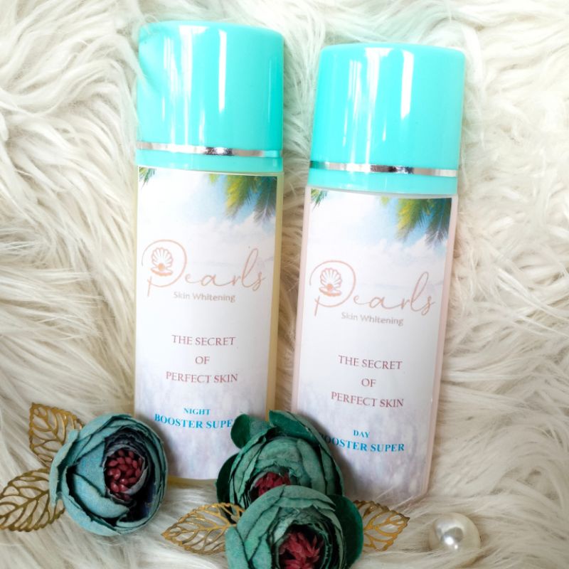 LOTION SIANG & MALAM PEARLS SKIN WHITENING. BOOSTER SUPER