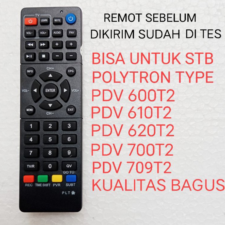 ￣ ky Remot set top box polytron pdv 600t2 pdv 610t2 620t2 700t2 709t2 u Kualitas Premium ☏.