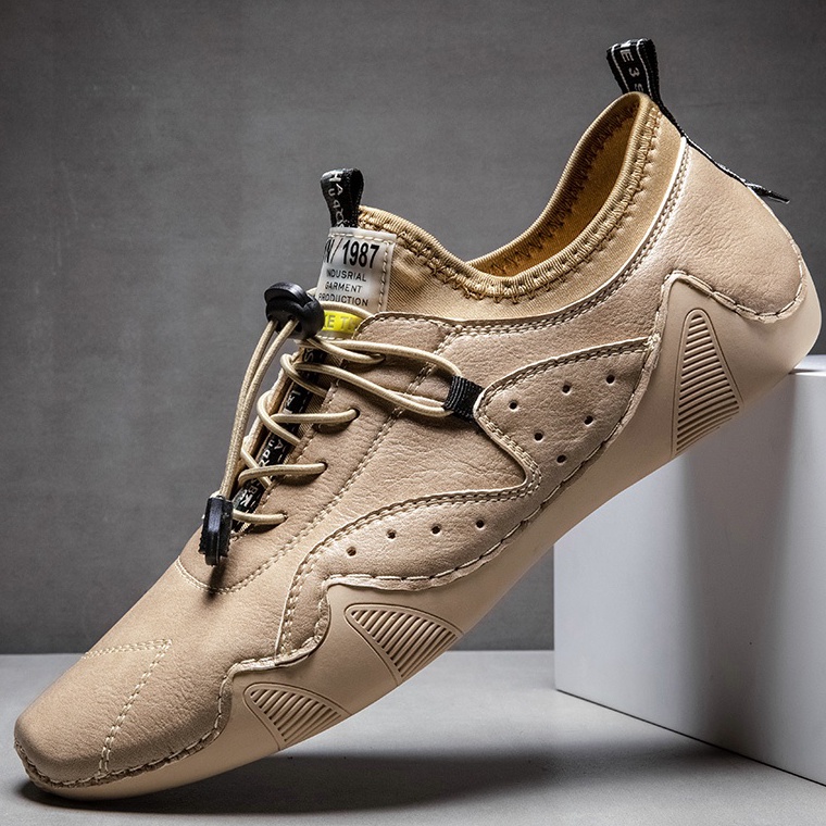 TREN TERBARU. COD 100% KULIT ASLI Sepatu Sneaker Tali Olahraga Kantor Cowok Sepatu Pantofel Pria Pan