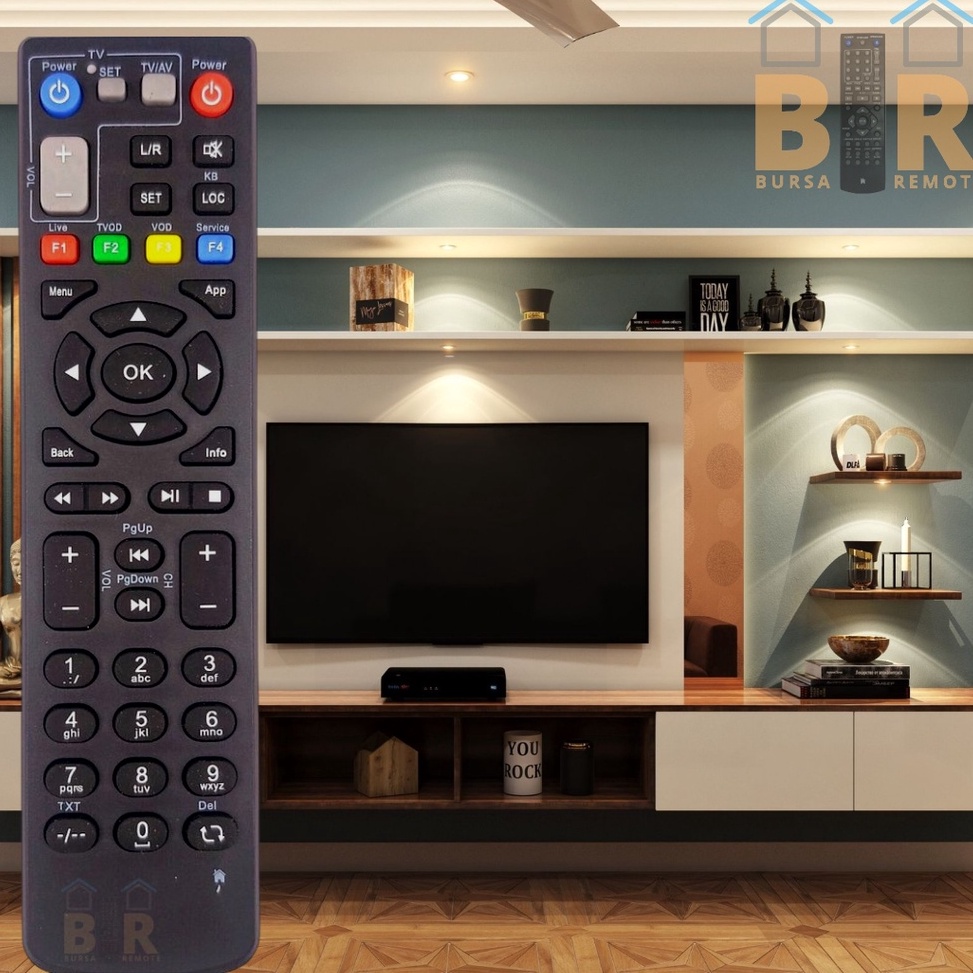 ` Remot / Remote Receiver STB Android TV BOX ZTE ZXV10 B860H B760H Indi MNC PLAY Speedy TV ZTE HITAM