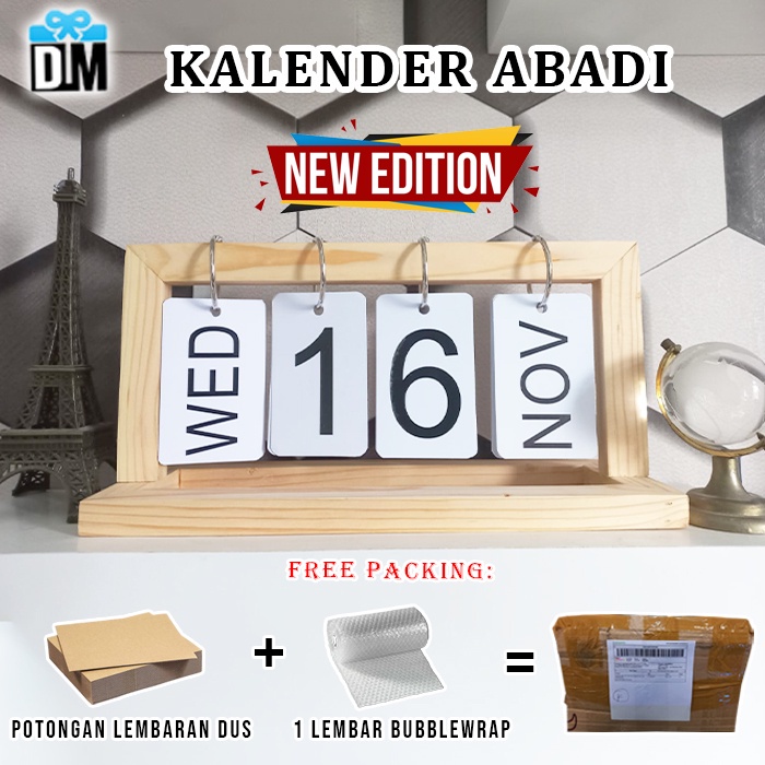 

YT1 KALENDER ABADI NEW EDITION EVERLASTING CALENDAR KALENDER KAYU MEJA UNIK KALENDER 2023 2024 2025