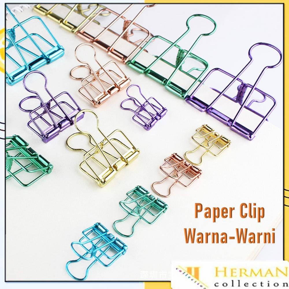 

Viral Hc Paper Clip Besi Warna-Warni Klip Penjepit Buku Bahan Metal Penjepit Kertas Binder Clips Large Medium Small Office Study