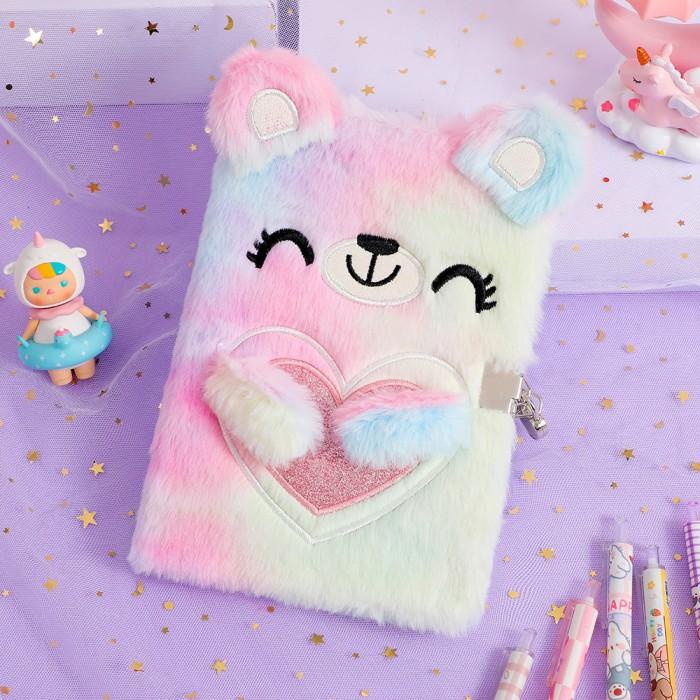 

NOTEBOOK GEMBOK ANAK PEREMPUAN BUKU DIARY BULU HALUS KADO ULTAH ANAK