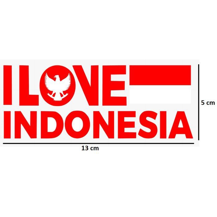 

TERLARIS Cutting Sticker I Love Indonesia