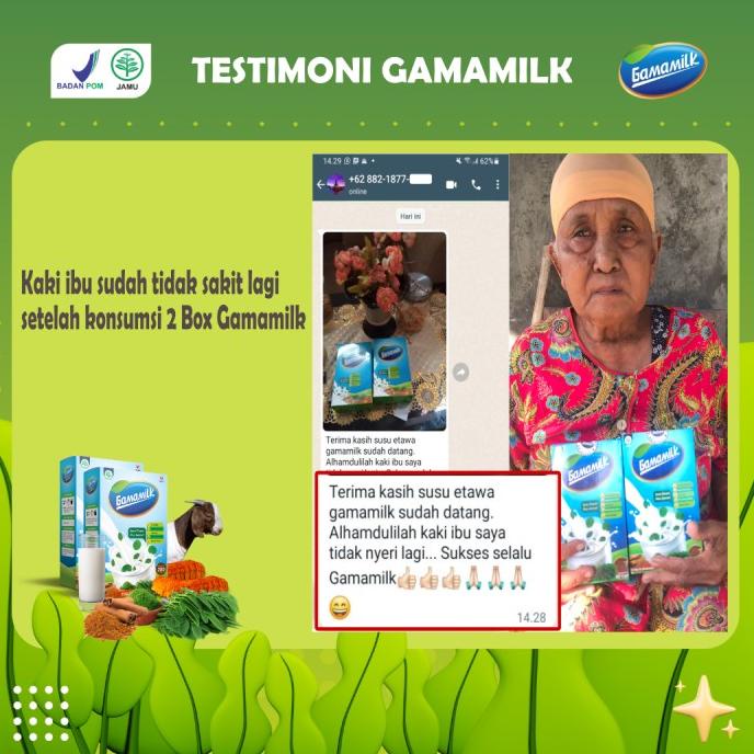 

(2 BOX) Gamamilk Susu Etawa Atasi Nyeri Sendi & Tulang, Rematik, Asma