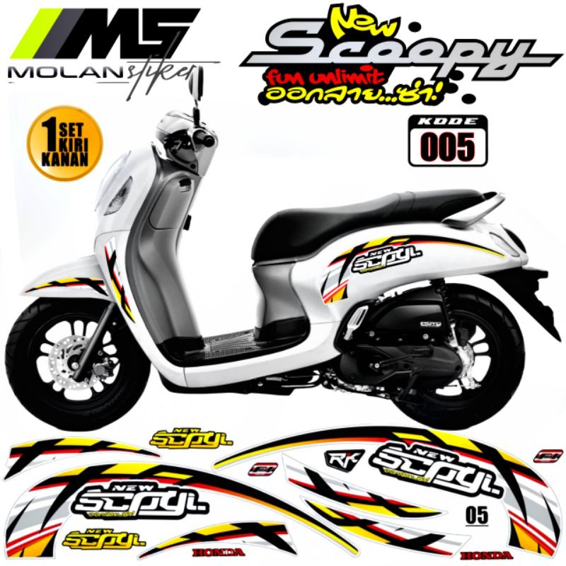 Decal Sticker Striping Variasi All New Scoopy 2020-2023 Scoopy 2017-2019 Scoopy Fi 2013-2016 Scoopy 
