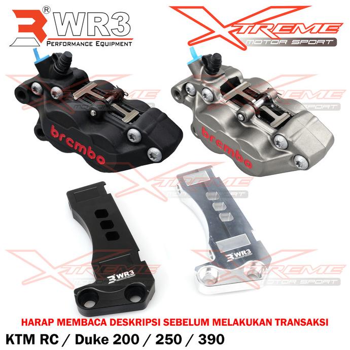 Breket Kaliper Wr3 + Brembo 4P1P Forza Adv 150 Ktm Duke Rc 200 250 390