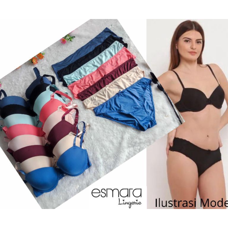 BEST SELLER. Esmara Big Size Bra Set (Bra + Panty) Full Cup Busa Tipis Pakai Kawat (14)