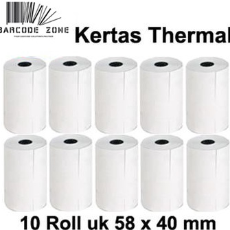 

[PRODUK-ZSNOV81] Kertas Struk Thermal Paper / POS Mobile Printer - EDC VSC 58x40mm -13 83