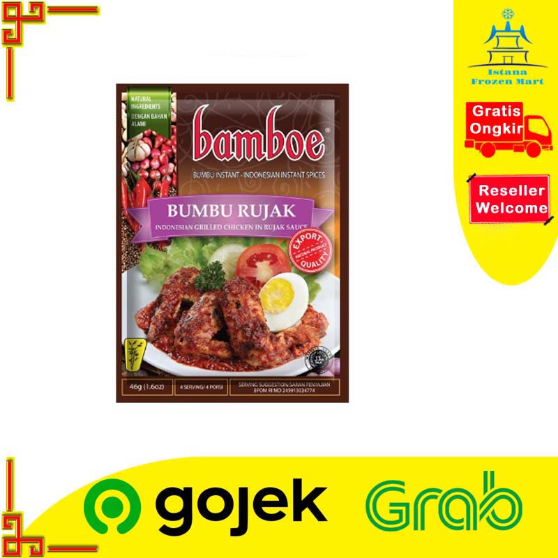 

Bumbu Ayam Bakar Rujak BAMBOE Bumbu Masak Instan 46 GR