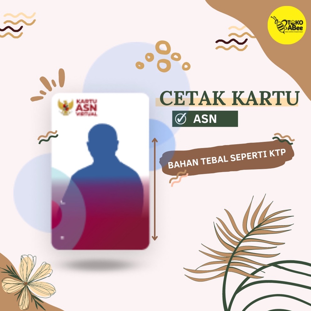 

61 SURABAYA Cetak Kartu ASN ( BISA SATUAN ) - KARTU BAHAN PVC TEBAL SEPERTI KARTU ATM DAN LAINNYA ✧Stock Banyak