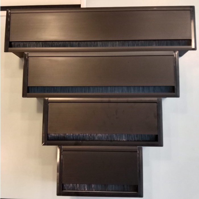 Tutup Lubang Kabel Meja Dudukan Stop Kontak Black Custom