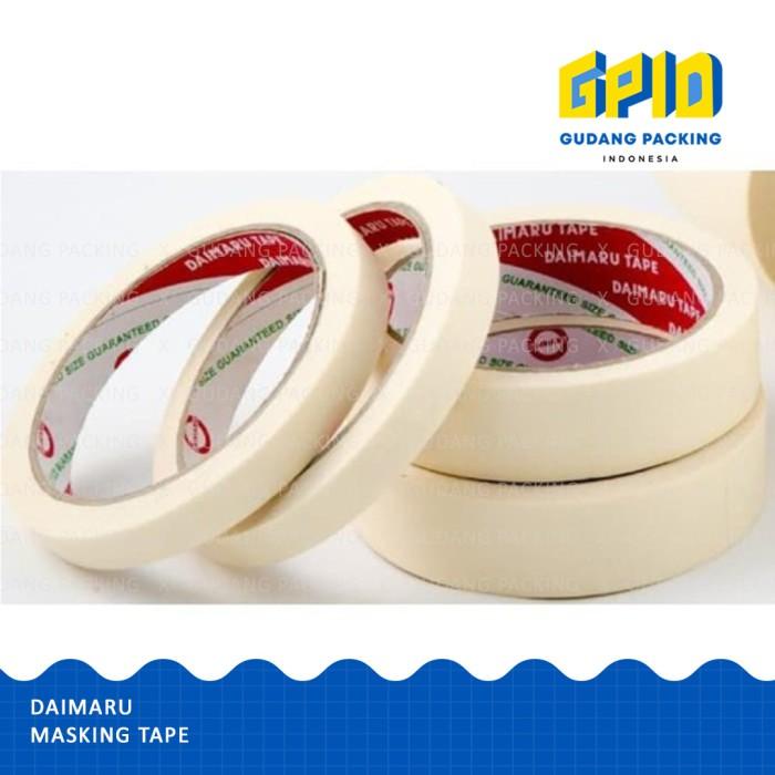 

(Gosend/Grab) Daimaru - Masking Tape / Lakban Kertas 0.5 / 1 / 2 Inch