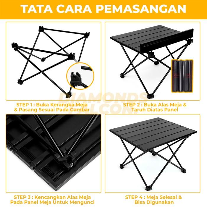 Meja Lipat Outdoor Aluminium Meja Lipat Camping Meja Lipat Portable