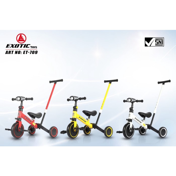 Terlaris Sepeda Roda Tiga Balance Bike 4 In 1 Music Exotic Et-709 Et709 Et 709