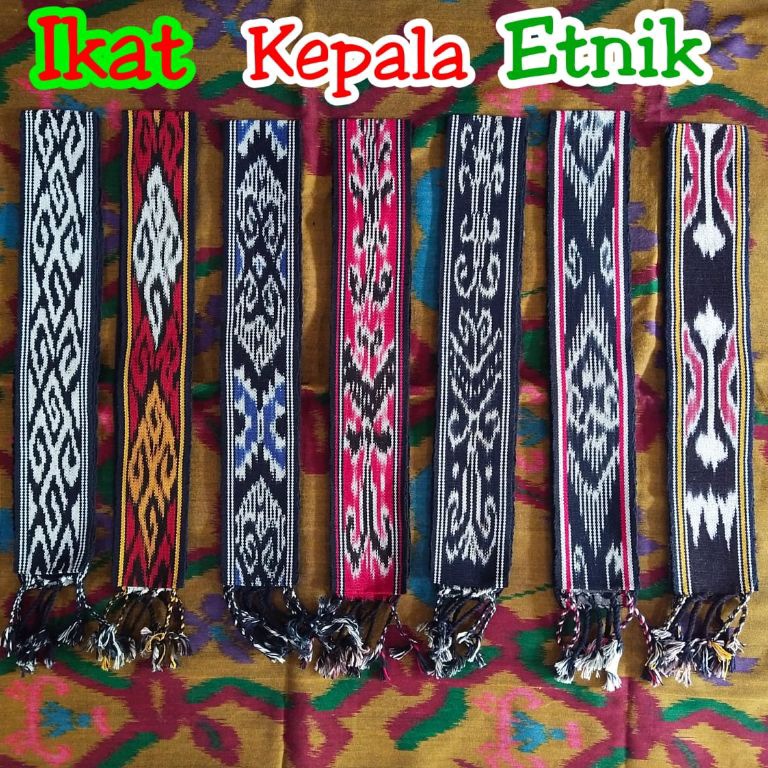 Produk Terbaru❊ Ikat kepala Etnik Dayak Kalimantan, Kain Tenun Etnik, Syal Tenun 789➥