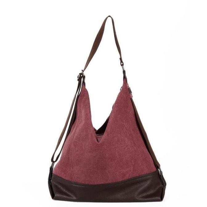 Tas Selempang Wanita Retro Kanvas Premium - Elizabeth Large Bag