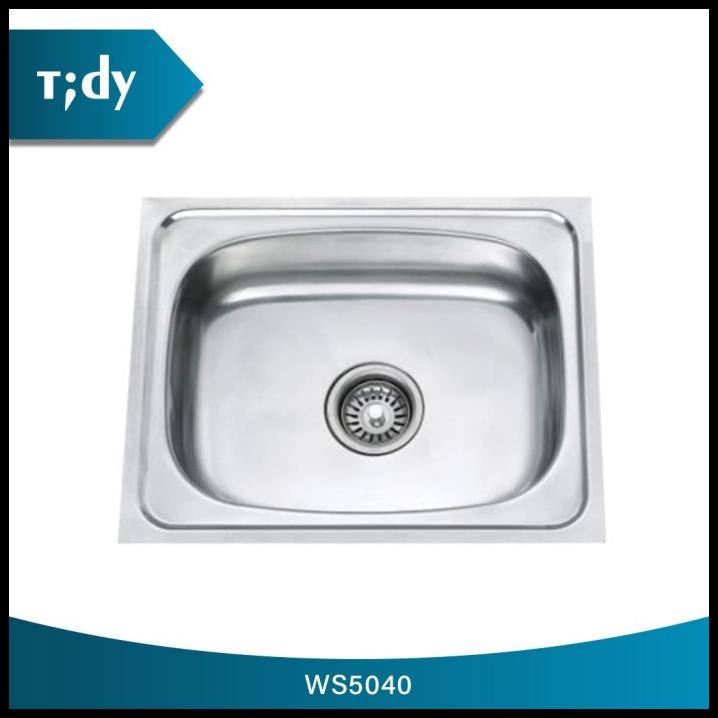Terlaris Tidy Ws5040 S.Steel Sink+Accs (Wastafel Dapur)