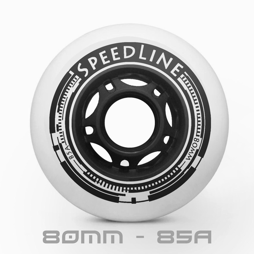 Harga Spesial.. wheels Inline skate Speedline Ban karet sepatu roda 80mm 85A