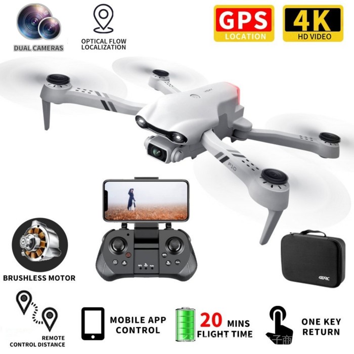 F10 RC DRONE GPS 4K DUAL CAMERA HD 5G WIFI QUADCOPTER VS SJRC F11 F7 ORIGINAL
