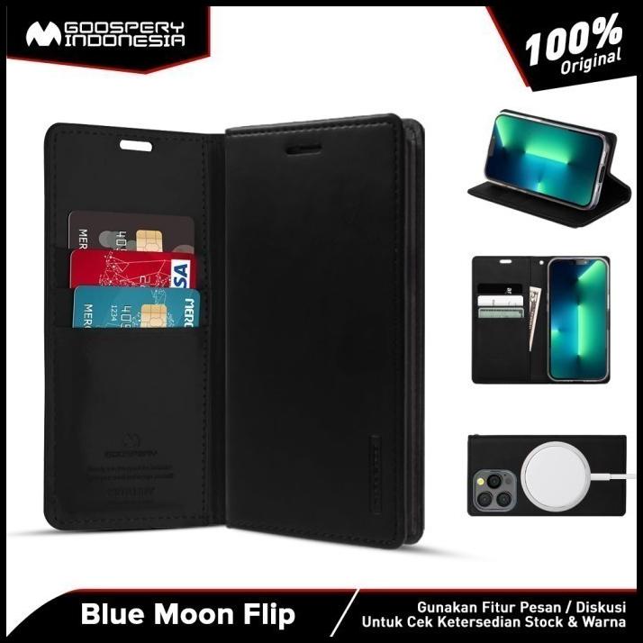 Terlaris Goospery Casing Samsung Galaxy S21 Fe G990 Bluemoon Flip Leather Case