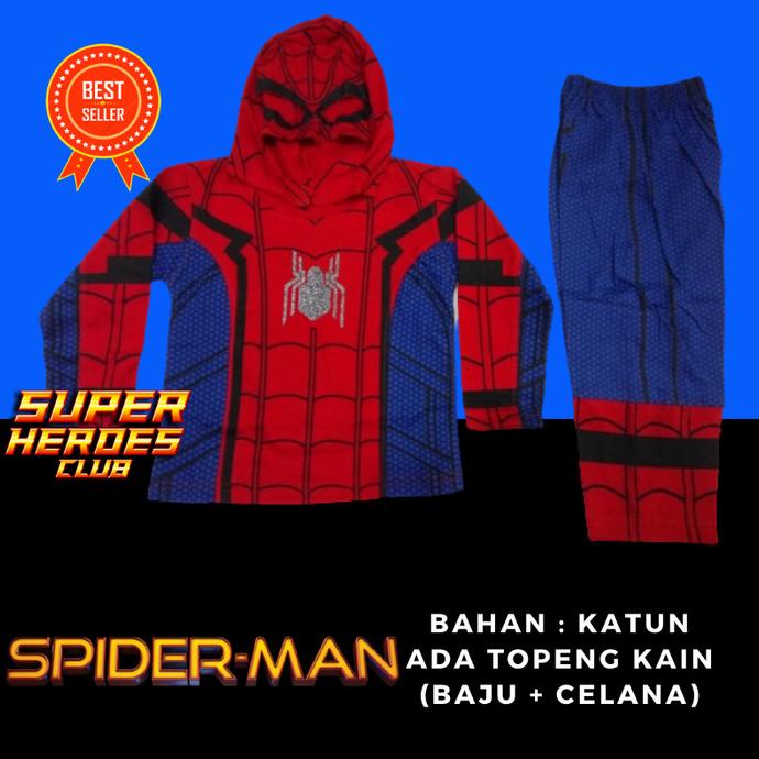 Baju Kostum Anak Superhero Spiderman Homecoming Avengers