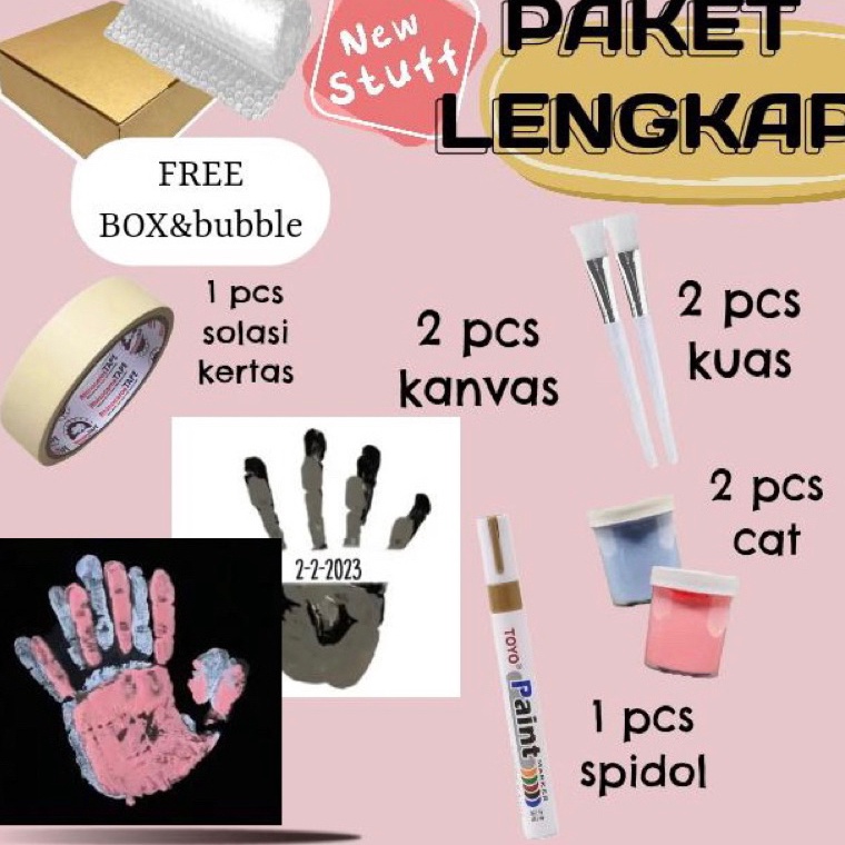 

Terkini!! DIY Hand Painting Kit | Set Kanvas Couple | kanvas cap tangan couple Diskon