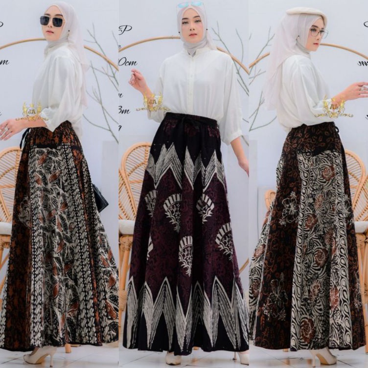 《packingaman》 ROK  BATIK CAP BAWAHAN WANITA  ROK PAYUNG ROK BATIK PANJANG
