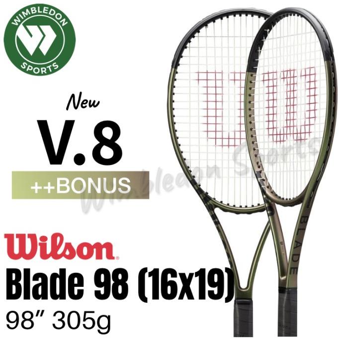 Raket Tenis Wilson Blade 98 16x19 v8 / Raket Wilson Blade v8