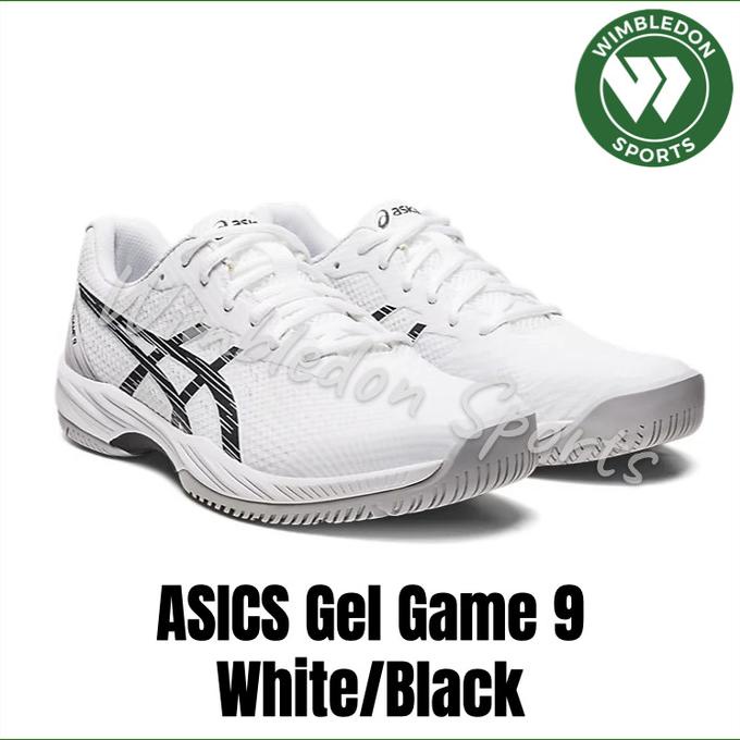 Sepatu Asics GEL GAME 9 White Black / Sepatu Tenis ASICS ORIGINAL