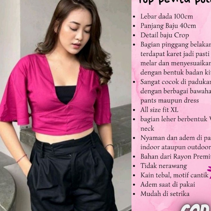➟➬✢ ATASAN REMAJA ATASAN RAYON BAJU CROP TOP BAJU BAHAN RAYON ATASAN CROP BAJU CROP LENGAN PANJANG B
