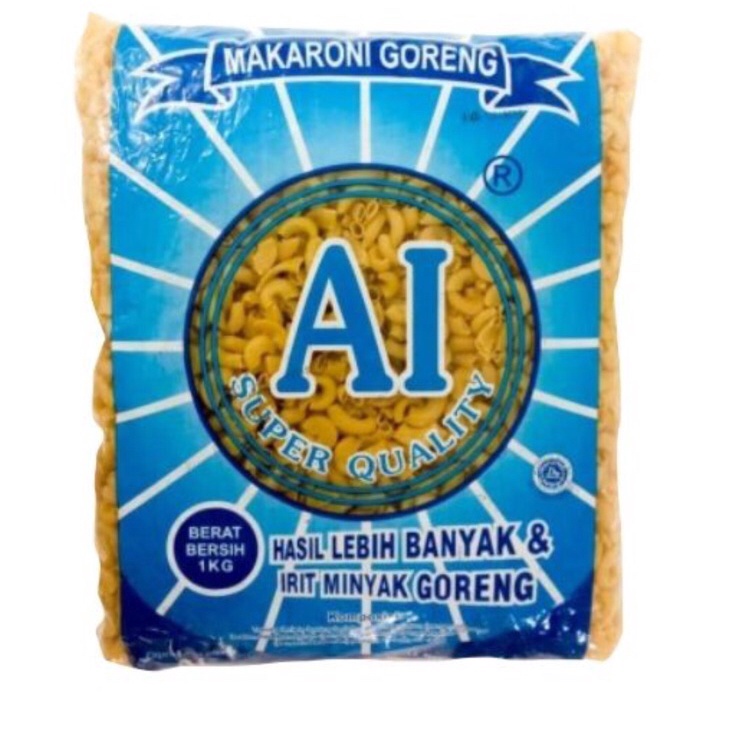 

←✻ Murah Makaroni Goreng Merk A1 Biru Bantet kemasan 1 kg Dijual