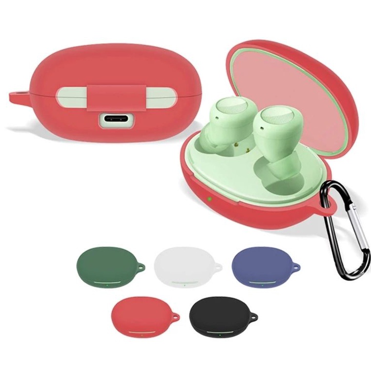 STOK TERBATAS. Case Casing Silicone Protective For Realme  Buds Q2S + carabiner