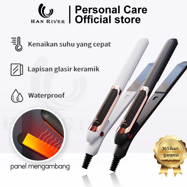 LANGSUNG ORDER!. Han River  Catokan Rambut  HRJFB03 Mengeriting/Meluruskan-Kontrol suhu cerdas